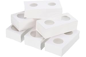 PATIKIL Myntflips, 600 st 12 olika storlekar mynthållare, kartong 5 x 10 cm pappersmynthållare för myntsamling