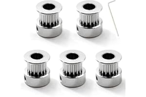 SEERAPHEE GT2 Kit de courroie de distribution avec clé 16 dents 6mm alésage pour imprimante 3D 6mm courroie de distribution (5pcs)