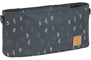 LÄSSIG Organizer do wózka dziecięcego dla niemowląt, torba do wózka dziecięcego z mocowaniem do wózka dziecięcego/organizerem Blobs Forest, 1 sztuka (1 opakowanie)