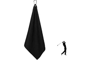 HBINGL Golf Towels For Golf Bags, Microfiber Fabric Golf Bag Towel, Quick Dry Golf Cleaning Towel with Carabiner Clip for Hanging on Golf Club Bag for Golf Bags Fitness Sport Outdoor Yoga Camping Gym