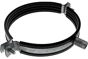 Vent Systems Abrazadera de tubo de Ø100 mm para todo tipo de ventilación, conductos rectos redondos conectados a pared o techo, con goma para cancelación de ruido