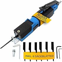 MaxAwe Perslucht bandschuurmachine, luchtbandschuurmachine voor schuurbanden 330 x 10 mm, vingervijl met 5 schuurbanden (traploos verstelbaar, 16.000 rpm) (330 x 10 mm