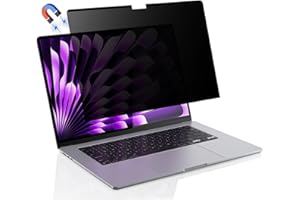 HaruYo Magnétique Filtre de Confidentialité Premium pour MacBook Air 15" M2 2023(A2941), Filtre Anti-Lumière Bleu Revêtement Anti-Reflet,Marche/Arrêt Facile Privacy Filter pour MacBook Air 15" M2 2023