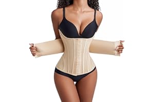 Yixinly Korsett Damen Bauchweg Doppelte Verschlüsse, Waist Trainer Doppellagiges Verschlusssystem Bauchweggürtel Damen Waisttrainer Taillenformer, Verbessern Sie die Körperformung