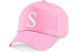 4sold Childrens Embroidery Cotton Summer Sun Hat Children School Kids Caps Hat Sport Alphabet A-Z Boy Girl Adjustable Baseball Cap Pink