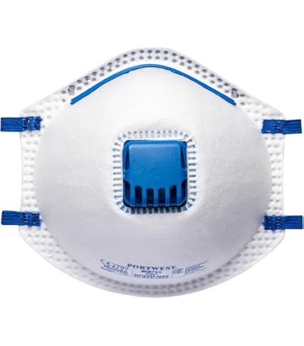 Halfgelaatsstofmasker set filter voor dampen, zand, asbest, gas, zuur en ammoniak met veiligheidsbril, deeltjesbeschermingsfilters, lakmaskers en meer, met 20 filterbare wattenschijfjes, 2 patronen