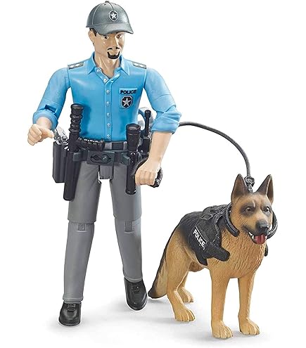 thumbnail image 2 of Bruder Policeman Toy Figure - Dark Skin Officer With Accessories For Play 2 of 10