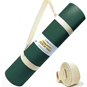 Boldfit Yoga Mats For Women and Men Exercise For Home Workout Gym Anti Slip EVA Material Yoga Mat 4Mm For Kids Gym Mats - Gre