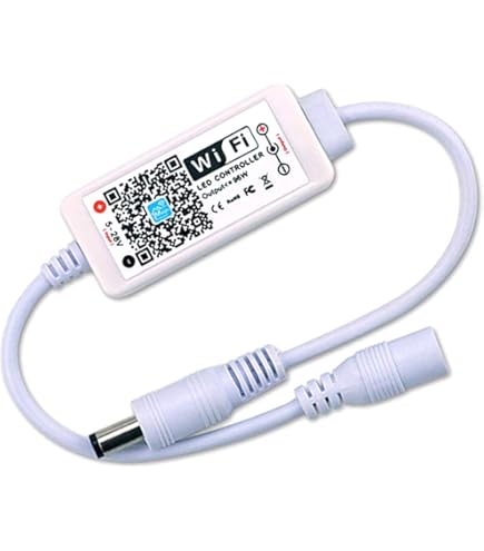 Arotelicht Contrôleur De Bande LED Bluetooth Blanc, Contrôlé Par Application - Système Android/iOS - Pour Bandes LED COB Monochromes SMD 5050 3528 2835 COB