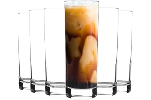 LAV 6 Pezzo Ada Highball occhiali Set - Moderno long drink di vetro Collins Bicchieri Cocktail - Ammenda Rim - 315ml