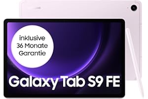 Samsung Galaxy Tab S9 FE Android-Tablet, 27,7 cm / 10,9 Zoll Display, 128 GB Speicher, Mit Stift (S Pen), Lange Akkulaufzeit, WiFi, Lavendel, Inkl. 36 Monate Herstellergarantie [Exklusiv bei Amazon]