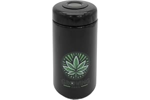 GENERISCH Cannabis Härtungsglas Humidor inkl. Hygrometer 500ml, Luftfeuchtigkeits- und Temperatursensor mittels Hygrometer aus hochwertigem Violettglas