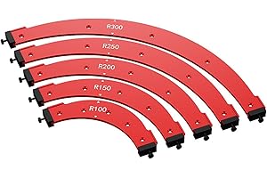 JOJOCY Plantillas de radio de esquina redonda para carpintería, molde de arco grande de esquina interior exterior, máquina de recorte, herramienta auxiliar de corte de chaflán curvado, plantilla portátil de