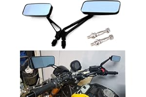 MISS MOLY 8mm 10mm Motocicleta Rectángulo Espejo Lateral, Ala Moto Espejo Retrovisor Para Sportster 883 1200 Softail Street Glide Cruiser Scooter Chopper Touring Bobber