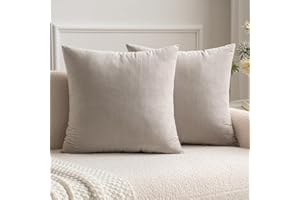 MIULEE Confezione da 2 Federe in Velluto Copricuscini Decorativi Fodere Quadrate per Cuscino per Divano Camera da Letto Casa50X50cm Cuore di Legno