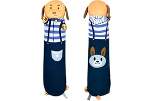 Terbaik Azul Marino Almohada Larga de Felpa para Perro, Almohada Corporal Suave y abrazable, Almohada de Peluche Kawaii, Regalo para niñas, niños y Novias, Azul Marino, 110 cm