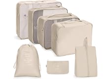 DIYANOO 7/8 Set Packing Cubes for Suitcases, Travel Luggage Organizer, Travel Packing Kit with Clothes Storage Bag & Shoes Ba