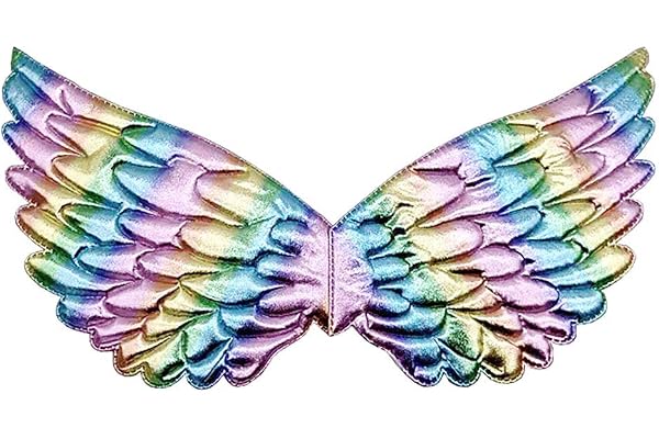 Tianbi Costume d'ailes d'ange, ailes de licorne pour fille, accessoire de costume pour fête d'anniversaire, fête de Noël