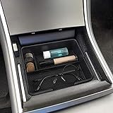 Accessories for Tesla Model 3, Center Console Organizer Tray for 2017 2018 2019 Tesla Model 3, with Sunglass Holder, Coin, Ce