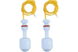 DULUOK 2PCS Sensori di Livello Dell'acqua Interruttore di Livello a Galleggiante Blu Interruttore a galleggiante in plastica per Idroponica Giardinaggio Acquario Piscina Serbatoio 10W 52 mm Blu