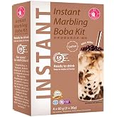 Kit Bubble Tea Caf&eacute; en casa 4 bebidas con perlas de tapioca y sirope sabor caf&eacute;, pajitas incluidas, listo en 15 s