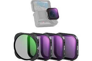 NEEWER Juego de 4 filtros ND compatibles con Insta360 Ace Pro/Ace Pro 2, Vidrio óptico HD Multicapa, Ajustable, CPL + ND8 + ND16 + ND32, Accesorios de cámara de acción, FL-C30