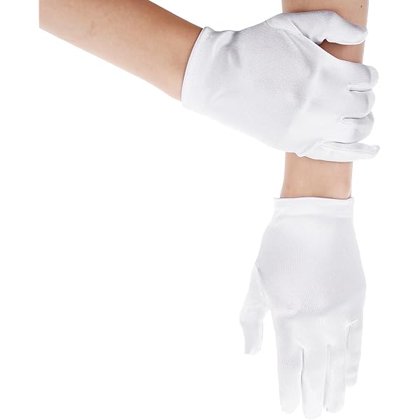 BaronHong 1 Paar Meisjes Satijnen Handschoenen Prinses Jurk Handschoenen met Strik Lange Formele Handschoenen voor Party, Paars, M