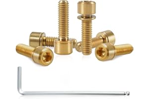 SPEEDWOX Set di 6 Viti per Asta da Bicicletta con rondelle in Lega di Titanio per Mountain Bike e Bici da Strada