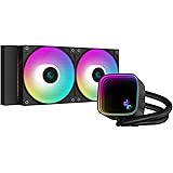 DeepCool LS520 SE AIO Raffreddatore per CPU a Liquido, Pompa a Doppia Camera di 4a Gen., Radiatore da 240 mm, Blocco a Specch