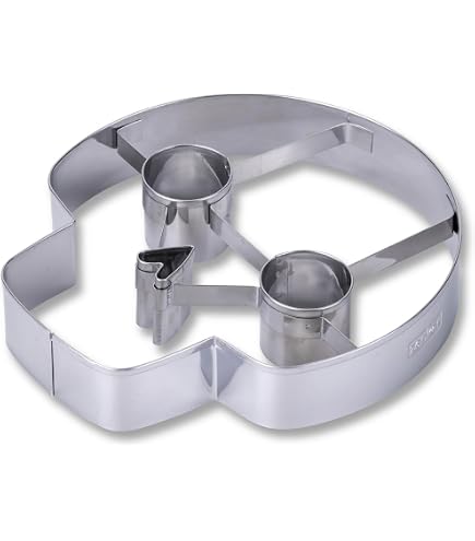 Stampino per biscotti a forma di teschio, in acciaio inox, 7,5 cm