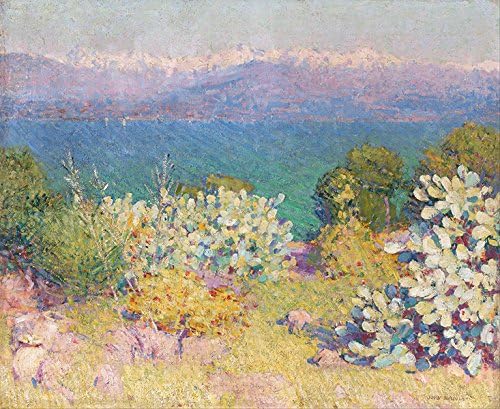 John Russell In the morning Alpes Maritimes from Antibes Vintage Fine Art Print - Extra Large