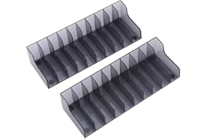 cigemay 2 PCS CD-Aufbewahrungsgestell, Game Card Box-Ständerhalter mit großer Kapazität für /SLIM/PRO, und leicht, Black, Acrylnitril-Butadien-Styrol, 17x4x4 cm