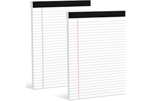 AIDUNMIS Legal Pads 8.5 x 11 White Note Pads 8.5 x 11 In 2 Pack Notepads 8.5 x 11 Writing Pads of Paper 8.5 x 11 Legal Notepads Wide Ruled White Lined Paper Pads 8.5 x 11 30 Sheets Per Legal Note Pads 8.5 x 11