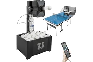 JAYEUW Tischtennisroboter Ping Pong Ballmaschine Automatische Tischtennis Ballmaschine mit Netz Ping Pong Roboter Tischtennis Trainer für Training und Übung mit Fernbedienung