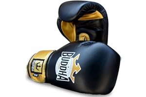 BUDDHA FIGHT WEAR - Gants de Boxe thaïlandais - Muay Thai - Kick Boxing - Cuir synthétique de Haute qualité - Tissu intérieur résistant aux odeurs - Coutures renforcées - Divers modèles