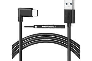 6amLifestyle 10Ft/3M Link Cable for Oculus Quest 3/2/Pro Gaming Accessories PC Steam VR Headset,with High Speed USB 3.1 Adapter Charging Cord