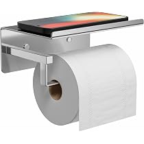 Porta Rotoli Carta Igienica In Alluminio Nero Autoadesivo - Senza Fori, 2 Rotoli, Montaggio A Parete - 4