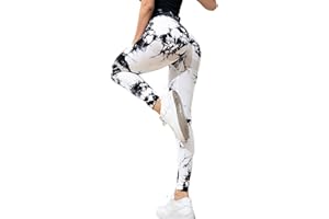 Merlvida Push Up Legging de Sport Femme Elastique Opaque Pantalon Femme Taille Haute Compression Anti Cellulite Leggings Femme Butt Lift Slim Fit Sportswear sans Couture Collants Gym Yoga Fitness