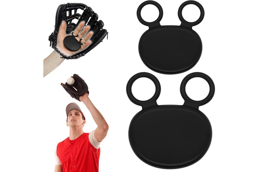 2PCS Palm Guard Baseball Glove Wrap, 2 Sizes Premium Silicone Palm Protector for Impact Absorption | Palm Baseball Hand Guard Glove Padding Accessory Gear, Shock Pad Training Aid for Softball Gear