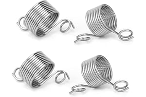 BOBOZHONG Stainless Steel Coiled Knitting Thimble，4 Pieces Finger Ring Yarn Guide Coiled Finger Thimble Knitting Guide Ring Crafts Sewing Tool for Crocheting Coiled Finger Thimble 2 Different Sizes