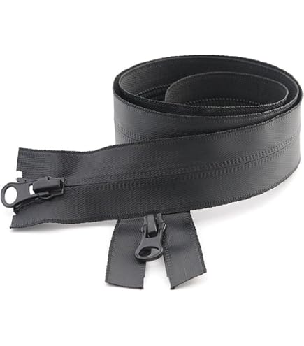 Cerniera impermeabile divisibile 5 nera adatta per cappotti e gi