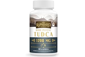RAPSDAYCI TUDCA ultra-puissant (1200 mg par portion), 60 gélules - Sels biliaires d'acide tauroursodésoxycholique, supplément pour le foie | Sans OGM, sans gluten