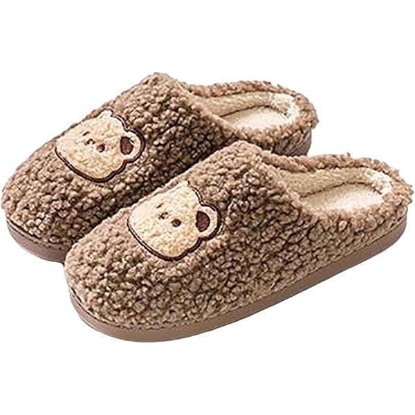 Chaussons Femme Fourrés Hiver - Modèle à Carreaux Avec Nœud, Doublure Polaire, Semelle Antidérapante TPR, Pour L'intérieur