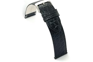 Diloy Bracelets de montre en cuir avec gravure crocodile 12mm 14mm 16mm 18mm 20mm 22mm. Ref. P209