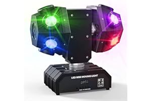 WZYBUTA Cabeza Móvil LED Luz discoteca 150W DMX512 Iluminación de Escenario Luces De Fiesta RGBW para DJ Discoteca Fiestas Conciertos Navideña Halloween Escenarios de Actuación