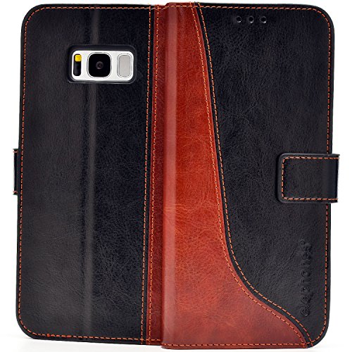 Preisvergleich Produktbild Samsung Galaxy S8 Hülle Handyhülle von elephones mit UNZERBRECHLICHER SCHALE Handytasche Schutzhülle Handyschutz Wallet Case Klapp Schutz Handy Hüllen Taschen Tasche Hülle Cover Etui Flip