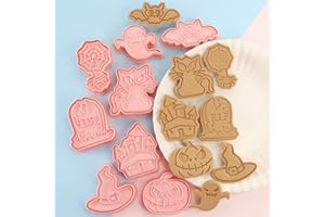 FANXIYA Moldes de Galletas Moldes Galletas Acero Inoxidable Moldes Galletas Navidad para Decoraciones de Pasteles, Pastel de Azúcar y Galletas (Halloween1)