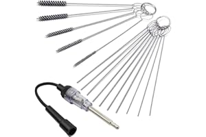 FineGood In-Line Spark Plug Engine Ignition Tester with Carb Carburetor Cleaner Kit, 6-12V Pick Up Coil Armature Diagnostic Detector Tool for Automotive Car Lawnmower Internal External Engine