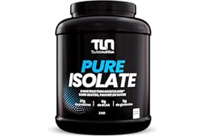 PURE ISOLATE | Isolat de Protéines en Poudre | Jusqu’à 90% de Protéines | Riche en BCAA et Glutamine | Proteine Musculation Rapide | Texture Onctueuse Goût Vanille | Pauvre en Lactose | 2KG | TLN