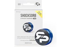 RTP Tennis Racket Vibration Dampener - ShockSorb Original or Ultrasoft V3 The Only Dampener Made for Pain Relief - Handcrafted with Patented Material Sorbothane Made in USA - 1 Pack Limited Warranty